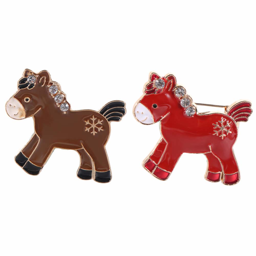 Drip Oil Brooch Zinc Zinc Alloy Horse Brooch Zinc Zinc Alloy Animal Lapel Pins  Jewelry Accessories
