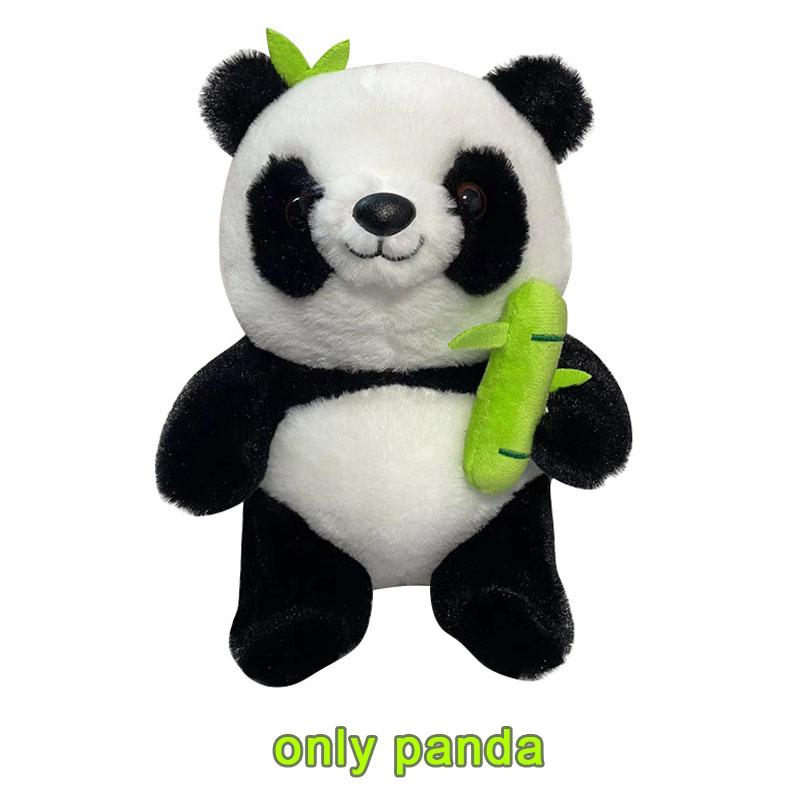 New Bamboo Panda Plush Stuffed Toy Soft Bamboo Bag Simulation Stuffed Panda Cute Pillow Panda Cat Doll Childen's Birthday Gift