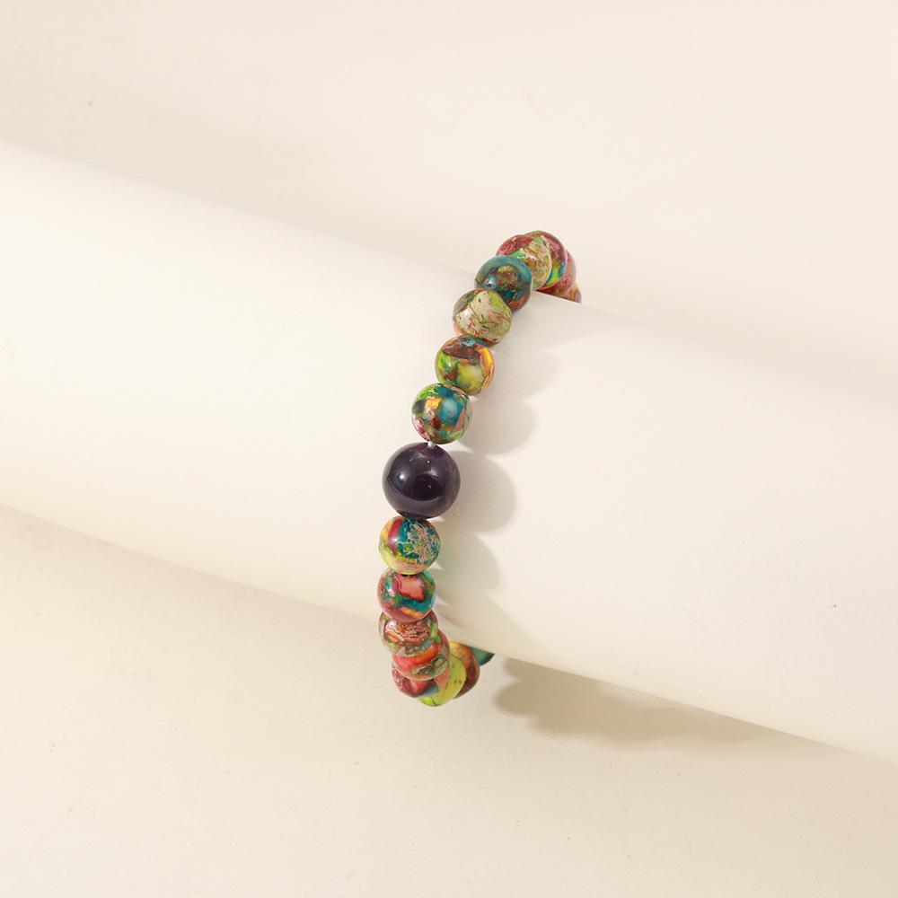 Elegant Cross-Border Imperial Stone and Amethyst Bead Bracelet