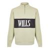 Jack Wills Mens Logo Zip Neck Relaxed Fit Sweatshirt