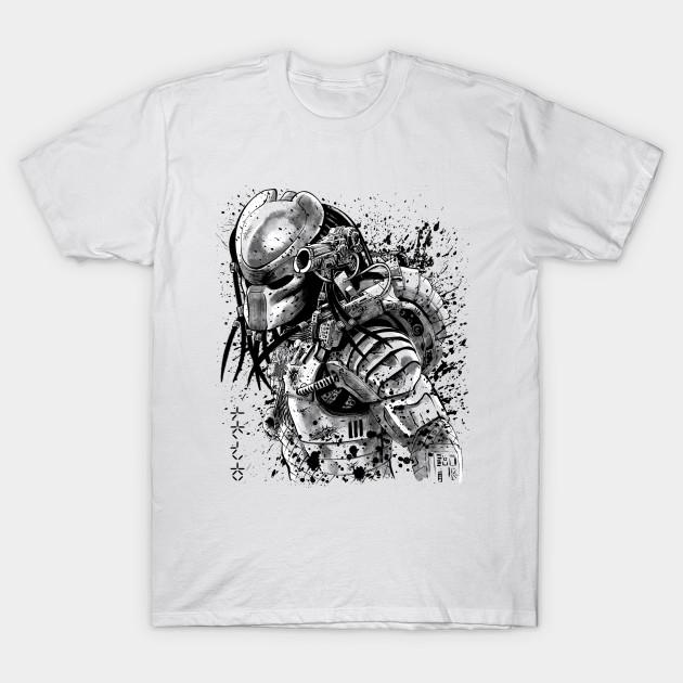 I like ts Heren Zwart Print T-shirt Aquarel Roofdier No-Cut Transferpapier Print Katoenen T-shirt M wit