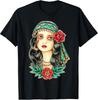Gypsy Fortune Teller Traditional Tattoo Inspired T-Shirt for Women