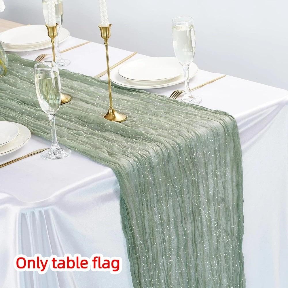 Semi-Sheer Cheese Cloth Table Runner Multicolor Shimmer Wedding Table Runner Fine Flash Country Wedding Decoration Wedding Decor