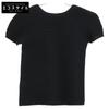 MeISSEYMIYAKE MI55FK056 Pleated Short Sleeve Cut and Sew / Tops * There Is No Size Description. blackUsed