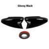 Protective Cover Door Mirror Cover Fit For Ford Mustang Mach E  Car Rearview Accessories Carbon Fiber Glossy Black