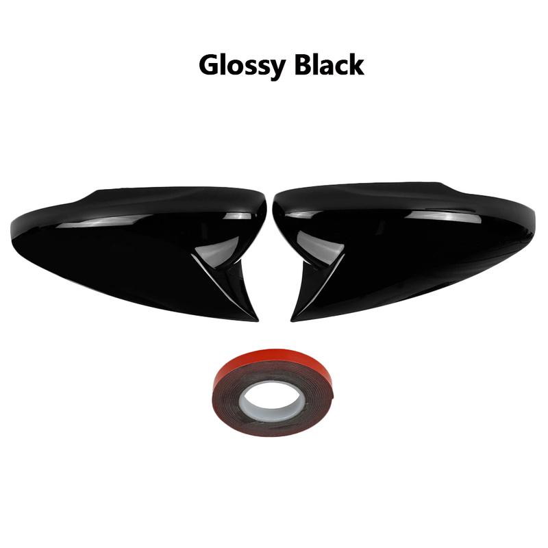 Protective Cover Door Mirror Cover Fit For Ford Mustang Mach E  Car Rearview Accessories Carbon Fiber Glossy Black
