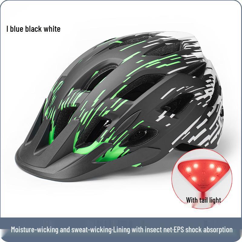 Adjustable Integrated Cycling Safety Helmet with Taillight and Cross-border Certification