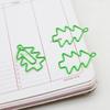 Creative Christmas Tree Paper Clips - Green Metal Binder Clips for Office Stationery and File Organization