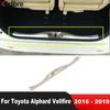 Rear Trunk Bumper Cover Trim For Toyota Alphard Vellfire 2016- Steel Tailgate Door Sill Plate Protector Guard Accessories
