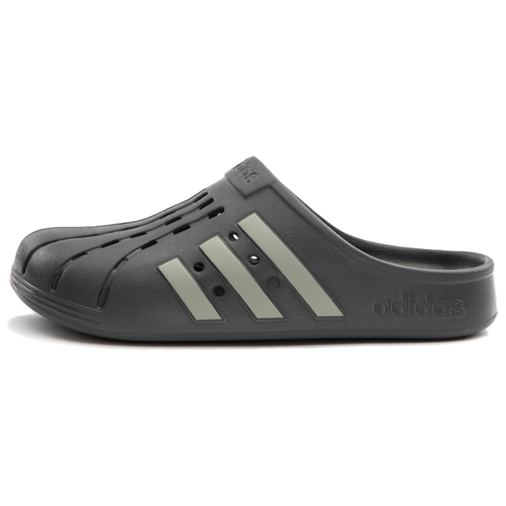 Adidas Adilette Clogs Comfortable Durable Lightweight Closed Toe Slippers Unisex Footwear Black Gray HP9398 36⅔