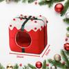 Christmas Cat Beds Closed Puppy House Winter Warm Pet Dog Sleeping Nest Large Space Bed for Small Dogs Cat Rabbit Holiday Gift