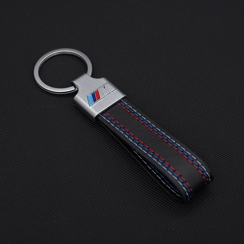 Chaveiro de Couro de Alta Qualidade Com Argola para Chaves com Logo de Carro Adesivo de Carro Para BMW M Power Performance M3 M5 X1 X3 X5 X6 E46 E39 E36 E60 E90 ir2