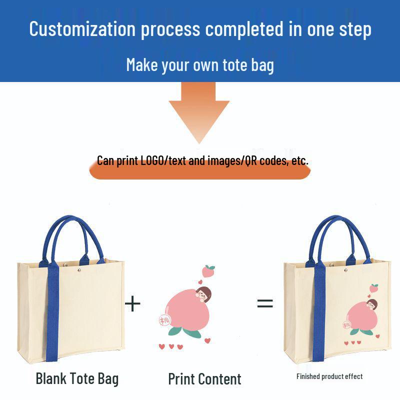 Custom 3D Ribbon Laminated Canvas Gift Bag