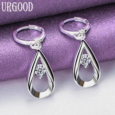 925 Sterling Zilver AAA Zirkoon Waterdruppel Oorbellen Mode-sieraden