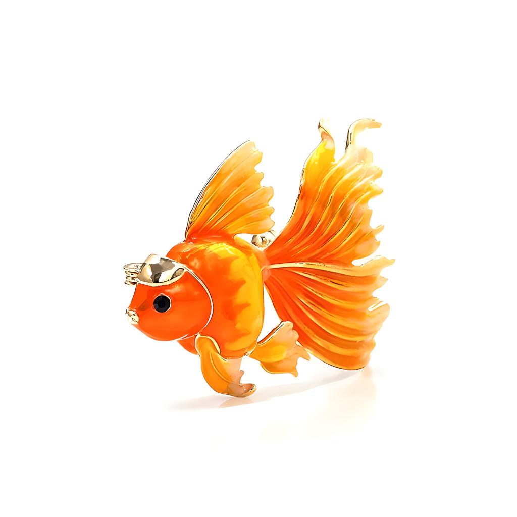 Goldfish High-end Feminine Enameled Koi-like Accessory Brooch