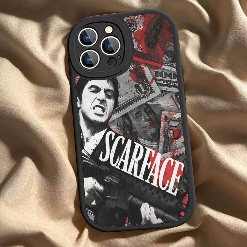 Vintage Classic S-scarface PU Leather Phone Case For IPhone 16 15 14 13 12 11 Pro Max Plus Back Fundas