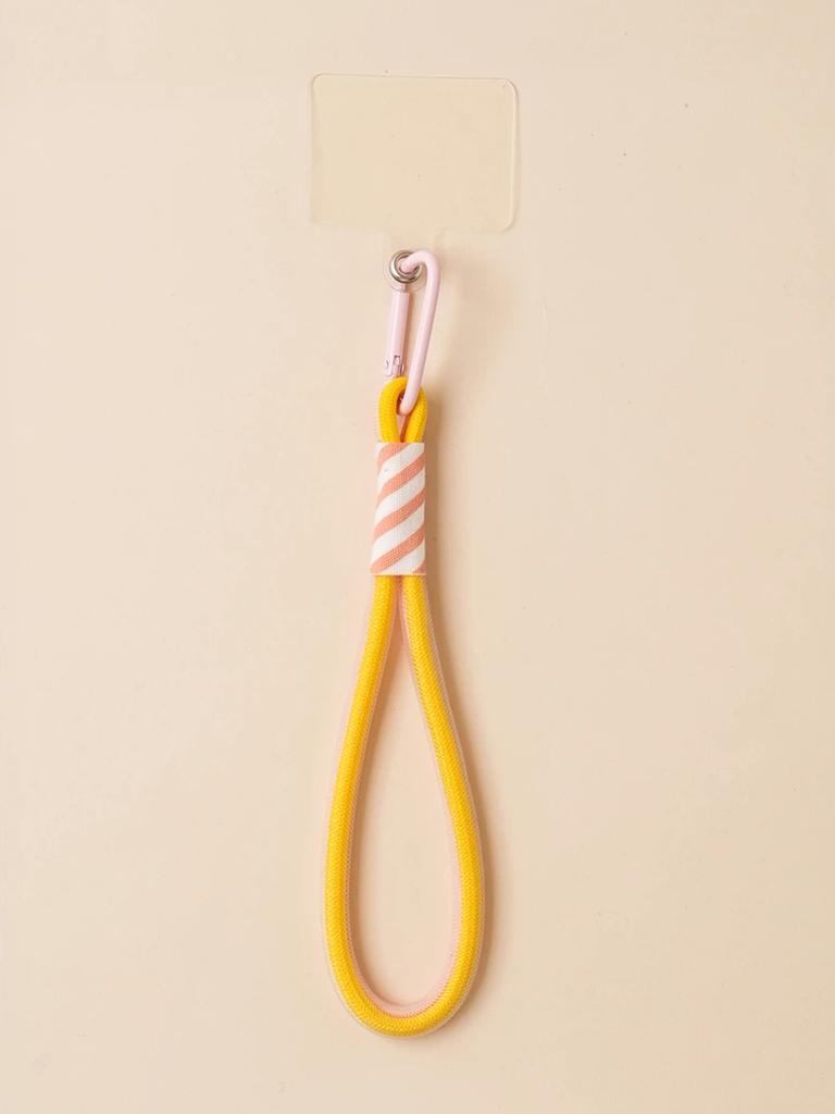 Striped Wrist Smartphone Strap Orange