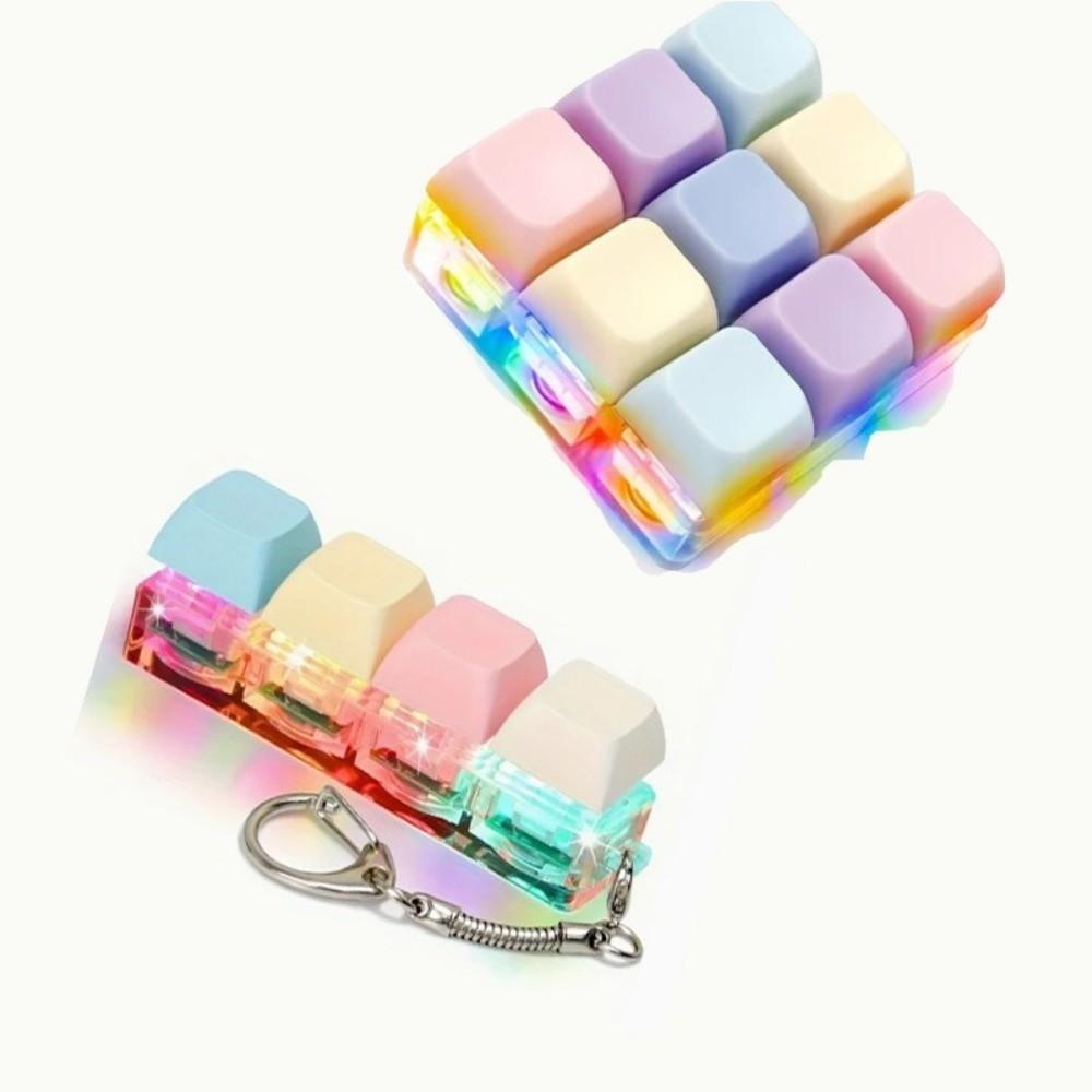 Keycap Fidget Keychain Keys Button Pinch Toy Relaxing Clicker Toy  Adult