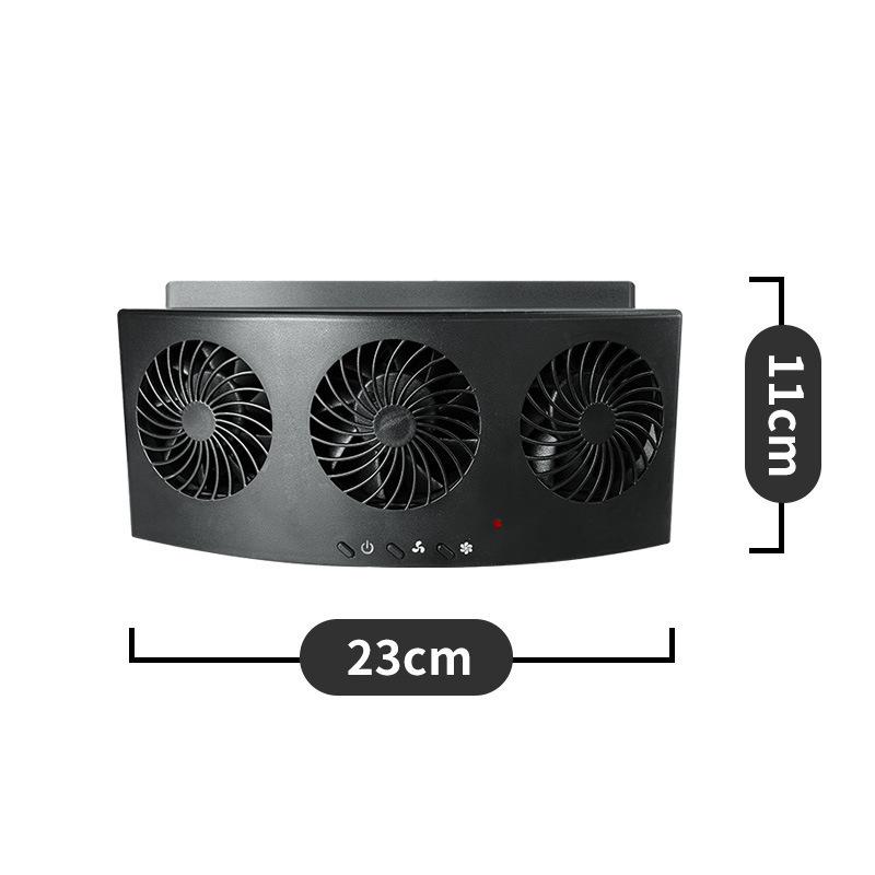 Summer Solar Car Exhaust Fan: Three-Head Solar-Powered Cooling and Deodorizing Ventilation Fan