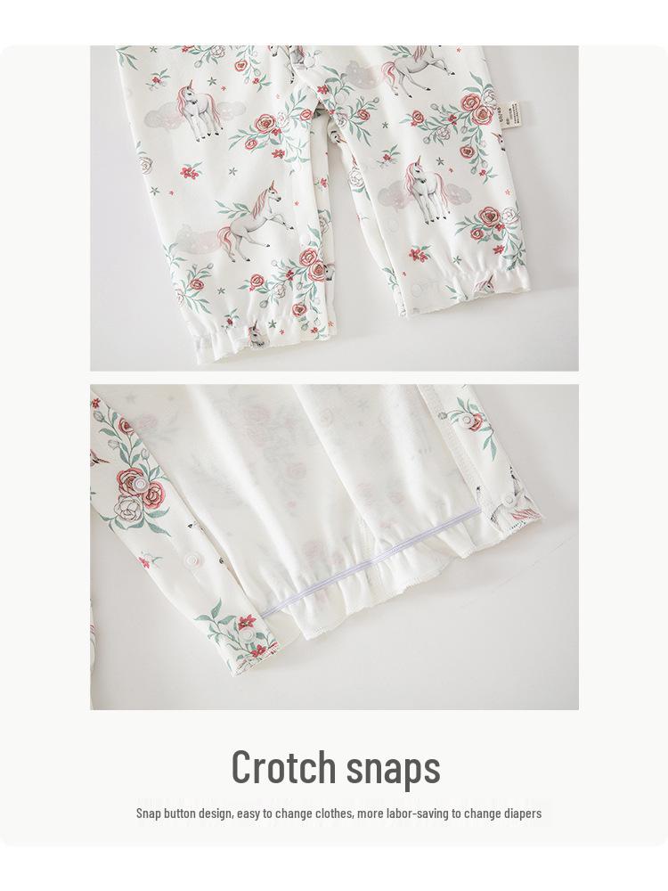 Spring & Autumn Princess Jumpsuit for Baby Girls - Pure Cotton, Class A, Sweet Outdoor Bodysuit