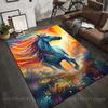 1PC Fantasy Unicorn with Rainbow Print Carpet Rug for Living Room Bedroom Sofa Doormat Home Decor Non-slip Floor Mat