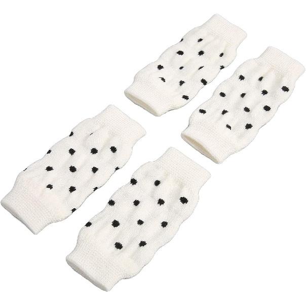 Zerodis 4pcs Dog Elbow Protector, Elastic Pet Leg Hock Protectors Warm Dog Hock Covers Pet Leg Sleeves Knitted Pet Leg Warmers Leg Support Wrap