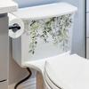 Graffiti Stickers Green Plant Leaves Self-adhesive Traceless Bathroom Toilet Cover Decor Decal Home Supplies