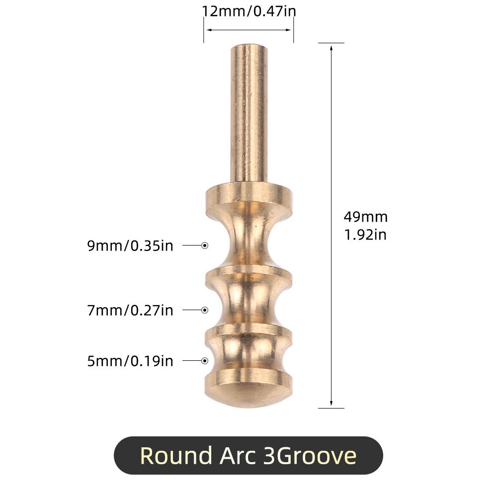 1pcs Leather Edge Soldering Iron Brass Head, DIY Process Pressure Edge Sealing Soldering Iron Tips Tool, DIY Leather Edging Tool
