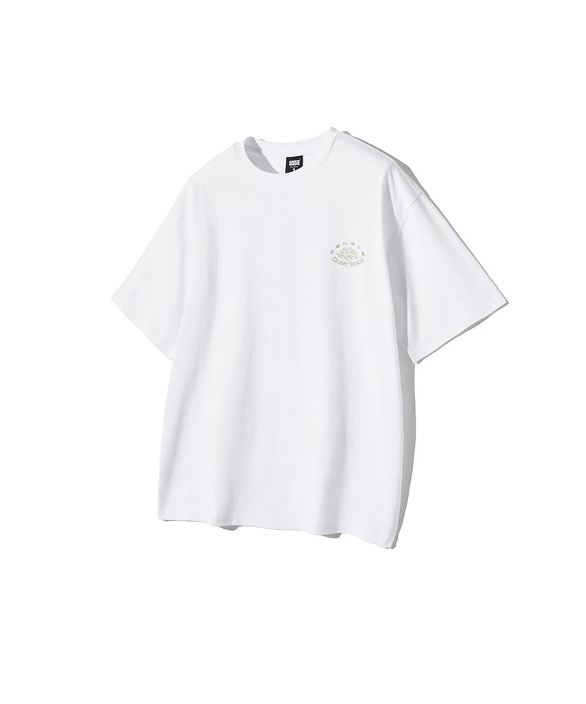 GAKKAI UNIONS Sunset Western Button Short Sleeve T-Shirt White