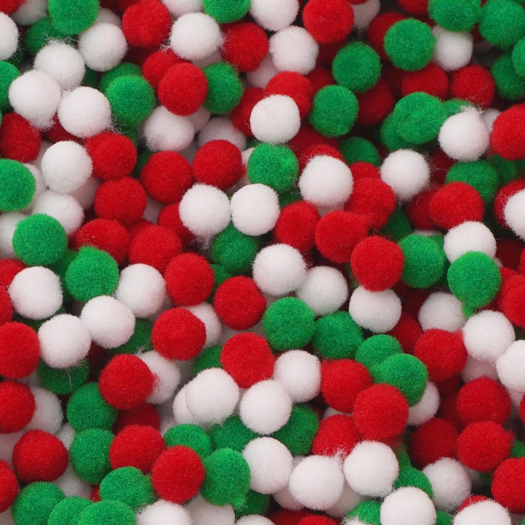 20-200 Stück Bunte Pompon-Plüschbälle Gemischte Farbe Kreatives Kinder-Handarbeitsmaterial Glitzer-Schaumstoffball DIY Bastelbedarf
