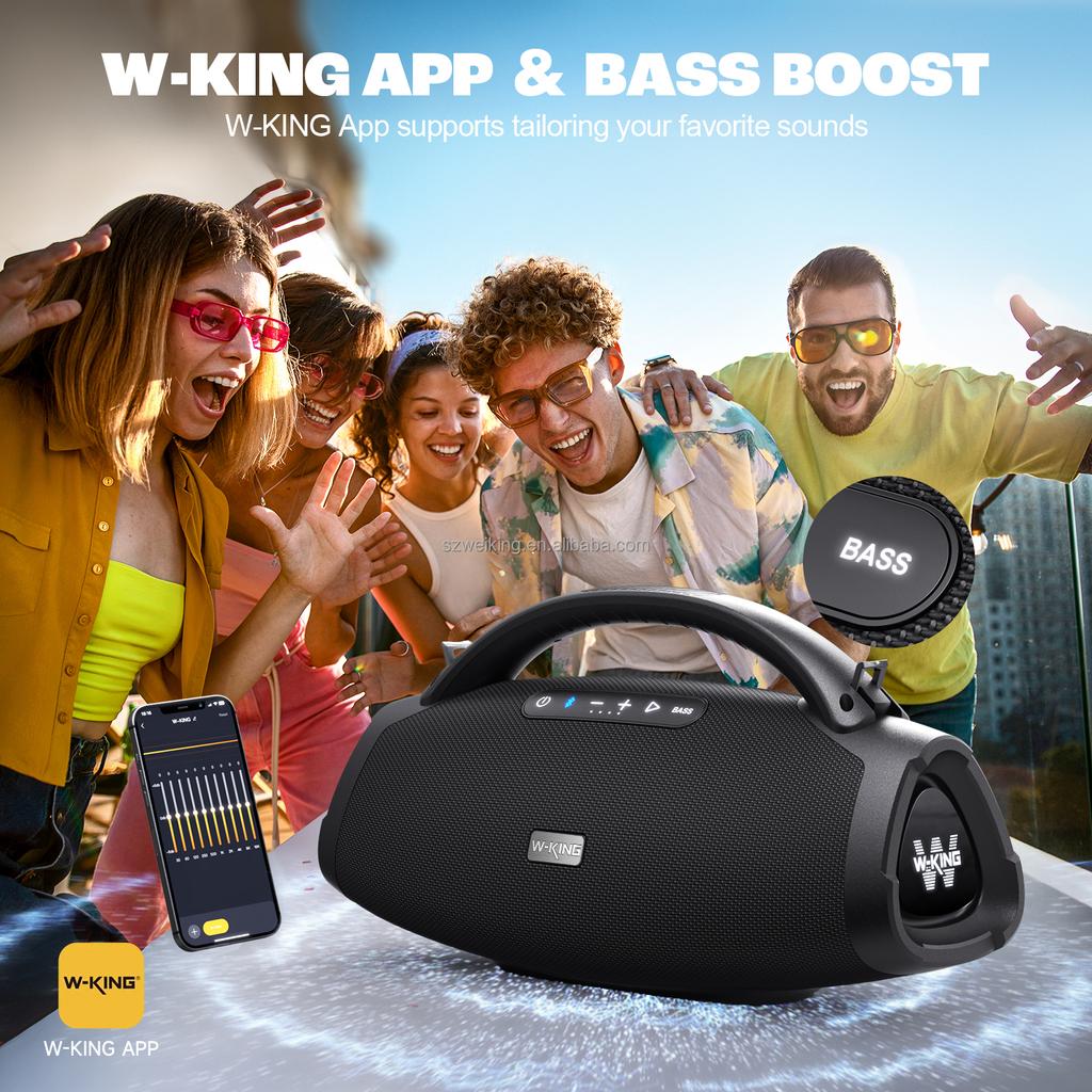 W-KING X20 IPX7 Waterproof Party Large Massive Bass Loud  Speaker with APP/EQ/Fast Charging/TWS/OTG/TF/USB/AUX