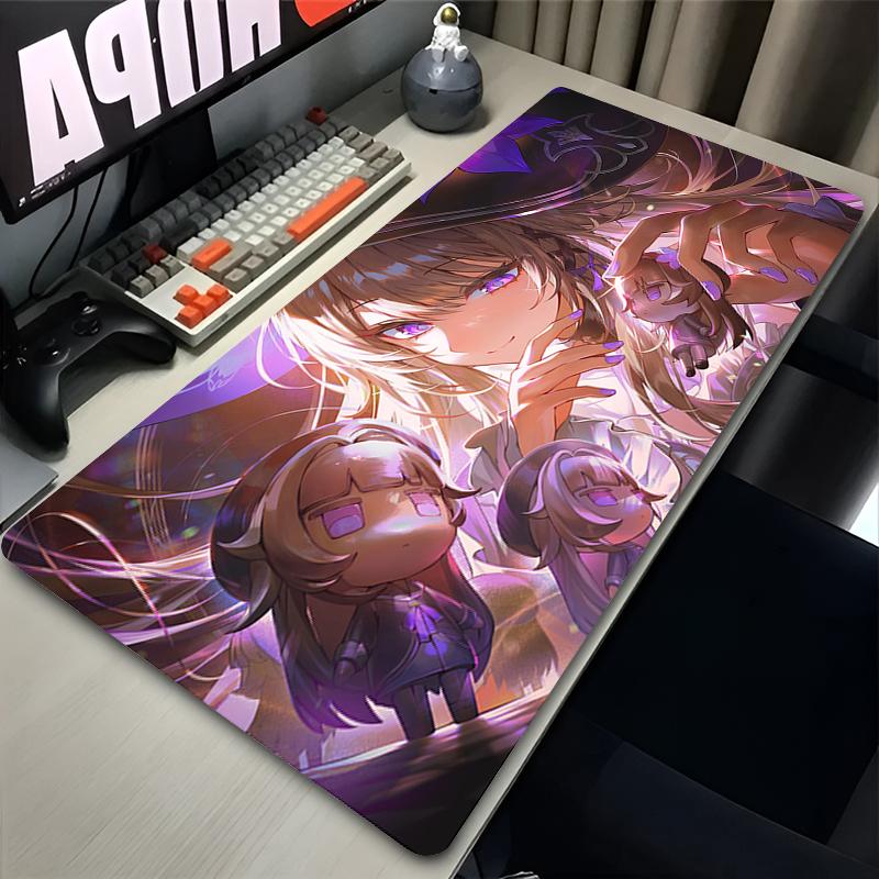 Mouse Pads Laptop Anime Game Honkai Star Rail Keyboard Pad PC Gaming Accessories Desk Mouse Mat Cute Magic Girl Herta Mousepad