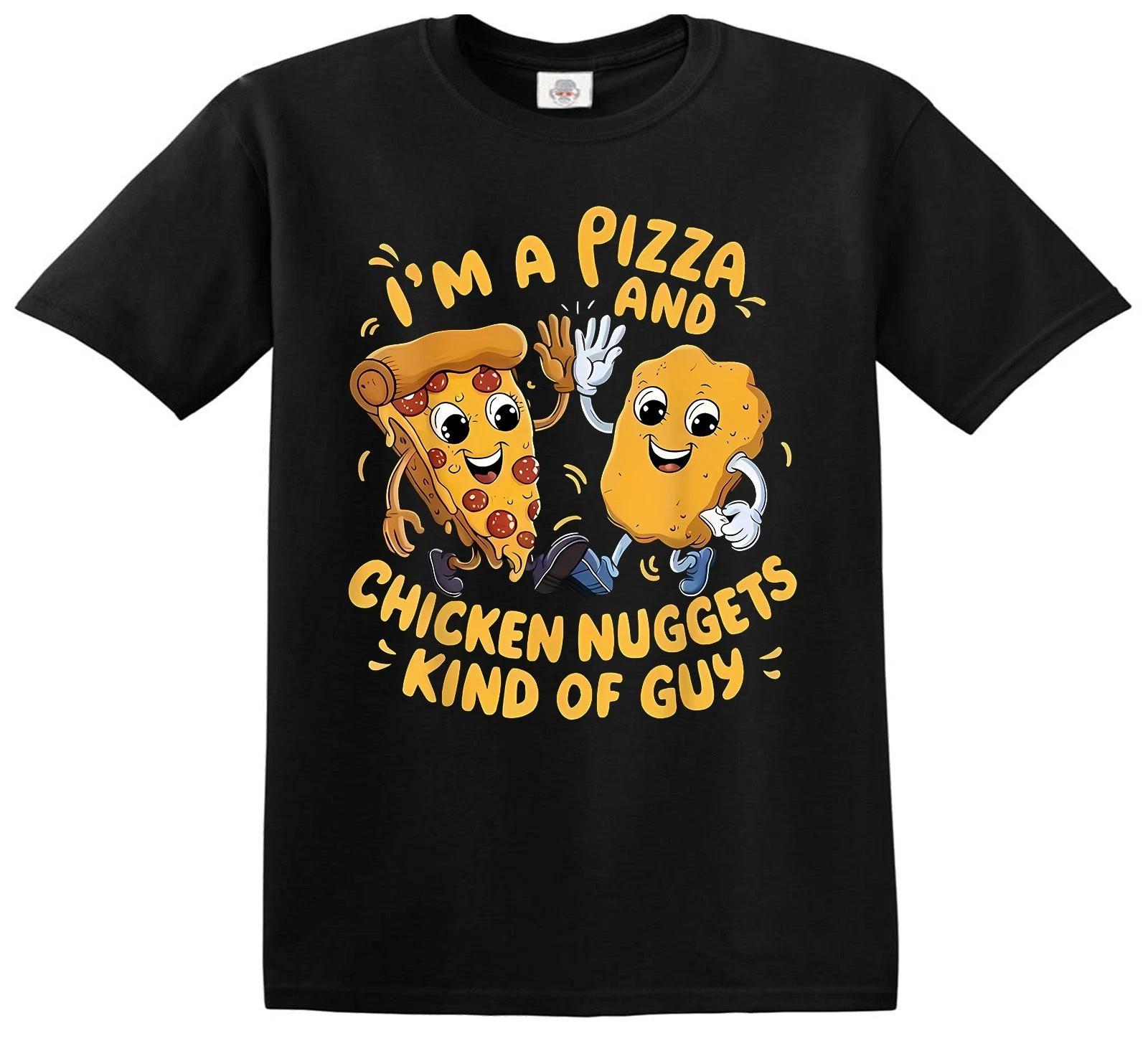 I m A Pizza And Chicken Nuggets Funny Eating Novelty Joke Kids T-shirt Tee Top 100