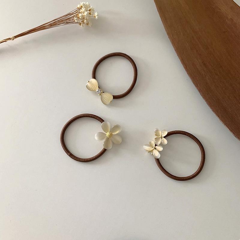 Little Cat's Eye Stone High-Elastic Hair Tie: Durable, Non-Pulling Summer Ponytail Band for Women