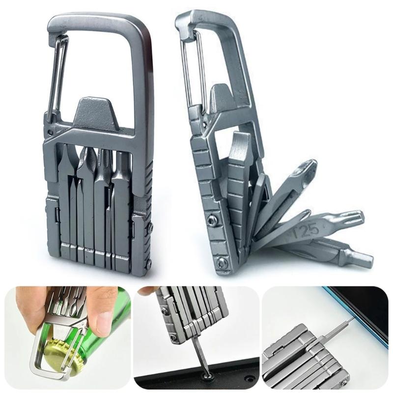 13 In 1 Mini Tool Multifunctional Combination Standard Screwdriver Mobile Phone Holder Folding Outdoor Bottle Opener