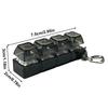 Four-Key Keyboard Fidget Keychain with Light, Clicky Stress Relief Relaxation Toy Portable Sensory Gadget for Adults Kids