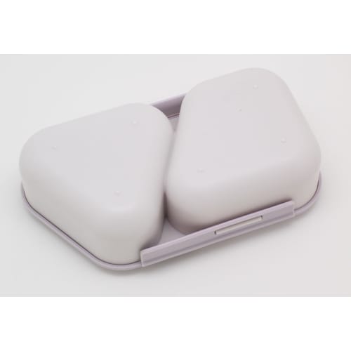 OSK Snoopy Peanuts Fancy Bento Box, 465ml Purple, Perfect for Making Onigiri (Rice Balls) and Side Dishes, Made in Japan, Includes Pressed Mould, Micr