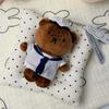New Cute Miffy Rabbit Navy Collar Fisherman Miffy Boris Bear Standing Plush Doll Pendant Keychain