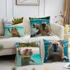 Capybara Summer Swimming Cushion Cover For Pillow Printing Sofa Decoration Home Car Room Coffee Shop Office Nordic Simplicity