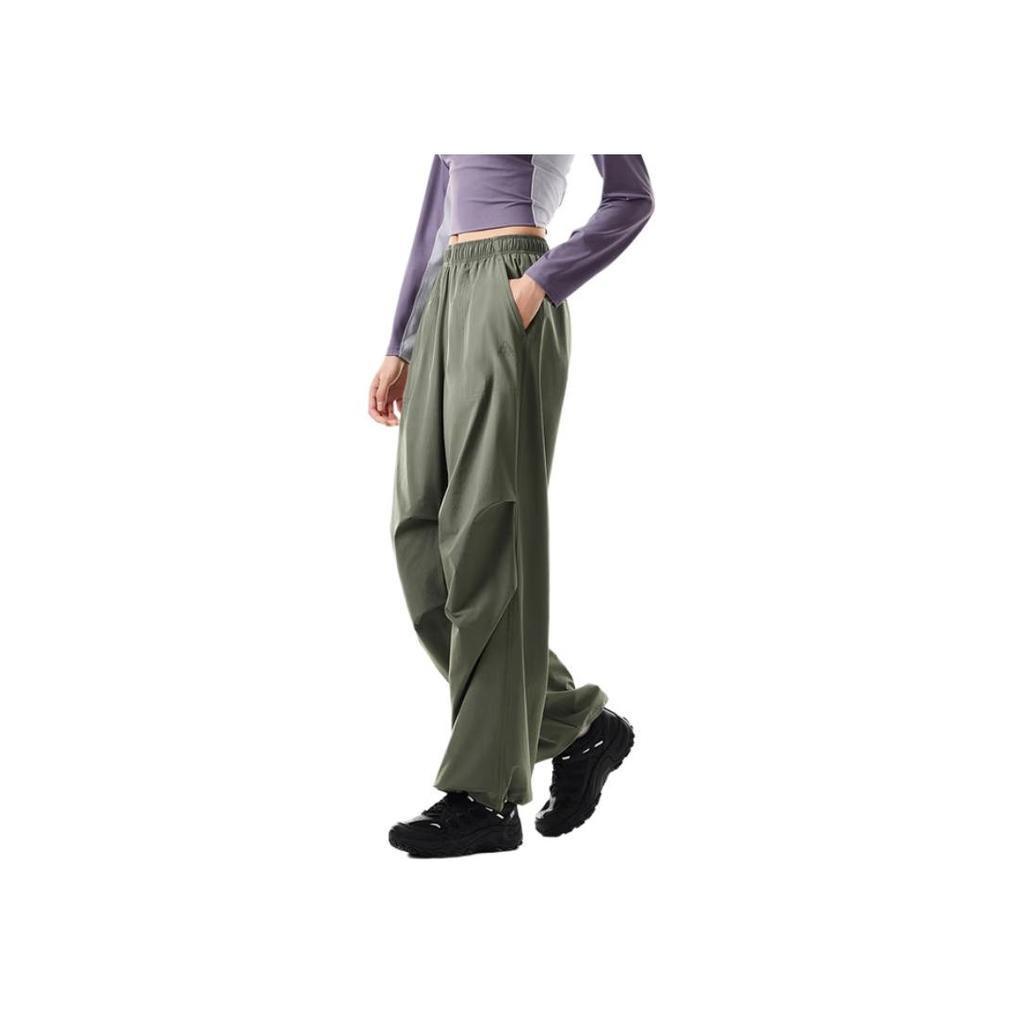 Anta Earth Shell 2.0 Solid Color Mid-Rise Drawstring Versatile Breathable Loose Sports Pants Women Bottoms 962536503-3