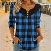 JPNTKY Women's Fashion Casual Long Sleeve V Neck Blouses & Shirts