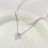 Elegant Double-Layer Pearl Bow Knot Necklace - Chic & Stylish Statement Clavicle Chain