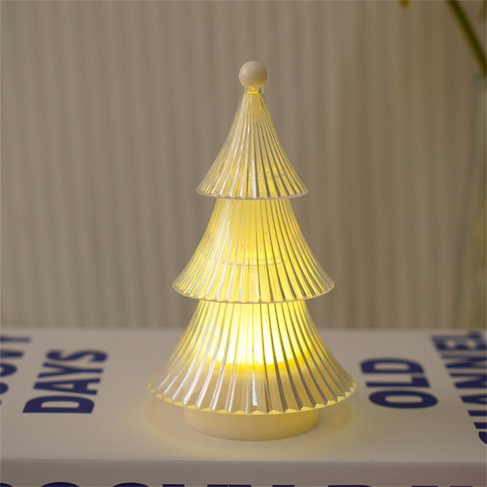 

Хрустальная рождественская елка, свеча, лампа, настольное украшение, атмосфера, маленький ночник, украшение, атмосфера, свет, рождественское украшение One Size