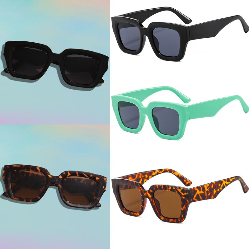 

3Pcs Square Outdoor Shade Sunglasses Female Classics Large Border Frame Goggles Simple Style Broad Leg Sun Glasses Uv400 Unisex