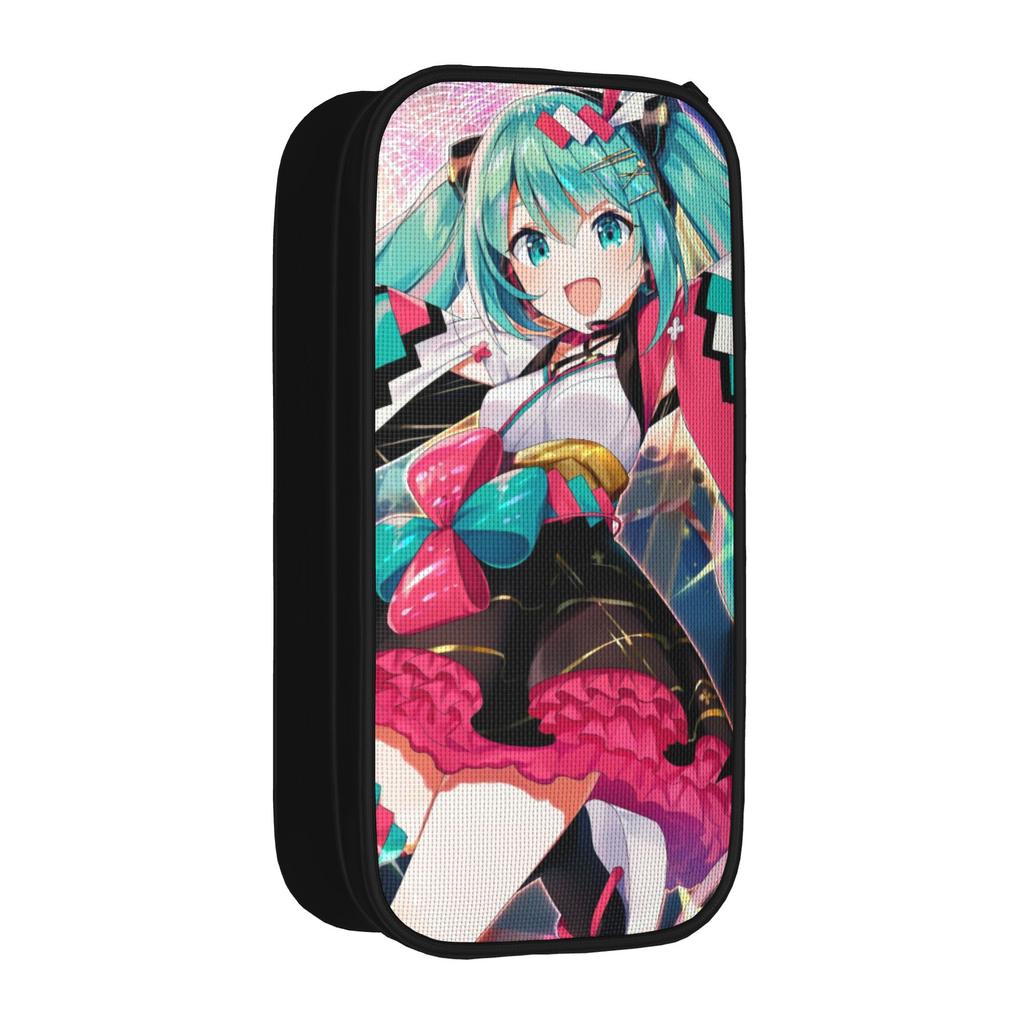 Anime Hatsunes Mikus Pencil Case Lovely Pen Holder Bag Student Big Capacity Students School Zipper Pencil Pouch