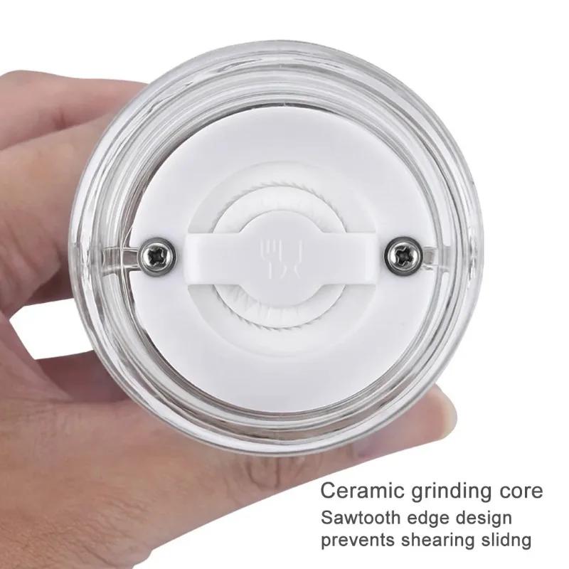 Transparent Pepper Grinder Salt Mill Machine Crusher Spice Grinding Handheld Seasoning Containers Bottle Gadgets