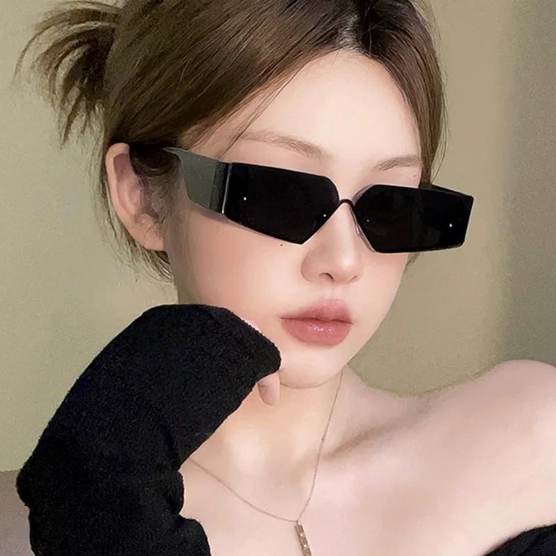 Y2K Sunglasses Technological Street Photography Decorative Frameless Sunglasses Fashion Wear UV400 Alien Glasses