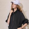 Women's Stand Collar Zipper Long Sleeve Sweatshirt