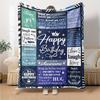 Happy Birthday Quotes Throw Blanket Soft Warm Cozy for Sofa Couch Office Bed Picnics Ideal for All Seasons Cozy Home Lovers Perfect Gift Y31