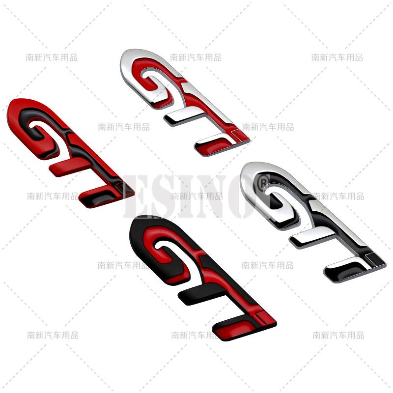 Auto Styling GT 3D Aufkleber Metall Chrom Zinklegierung Emblem BXGSD3 Auto Karosserie Kotflügel Abzeichen für Peugeot GT RCZ 308 508 3008 5008